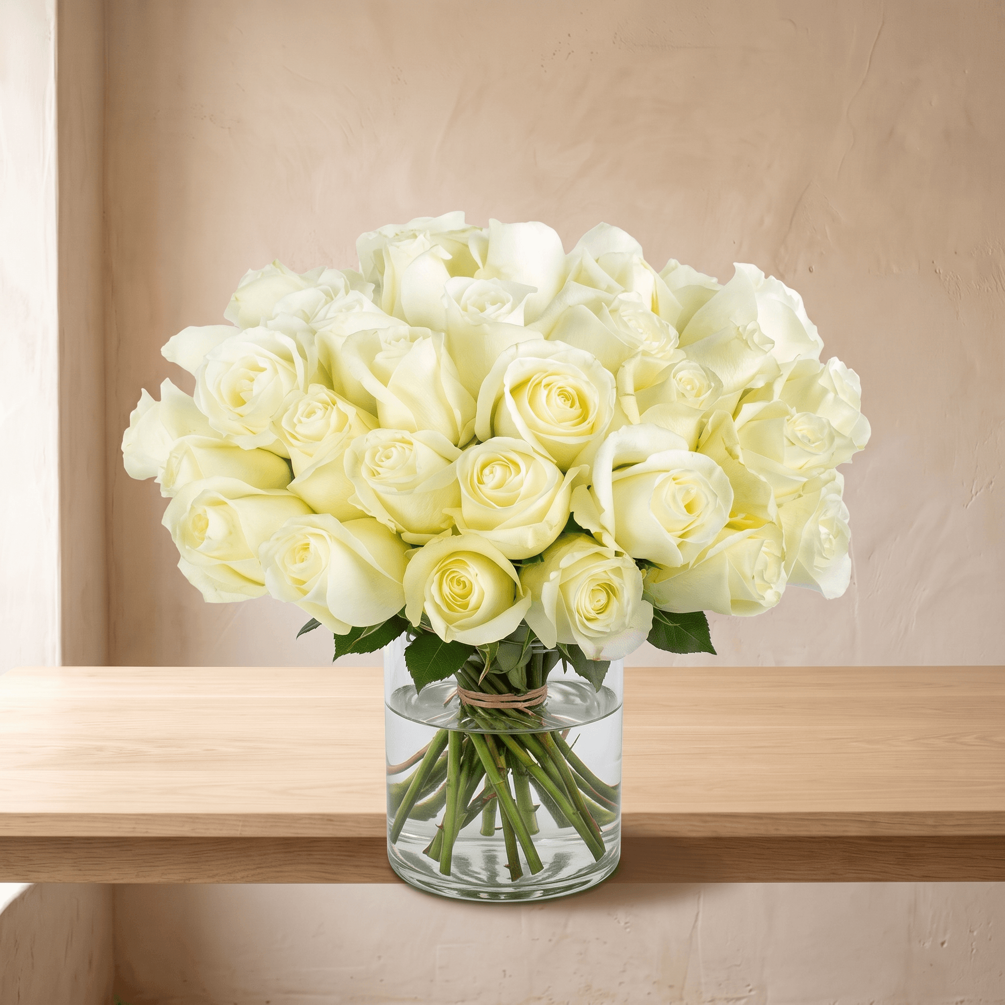 Two Dozen White Roses by BloomNation™