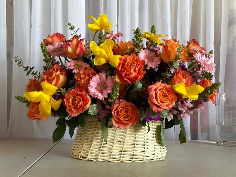 Vibrant Meadow Basket