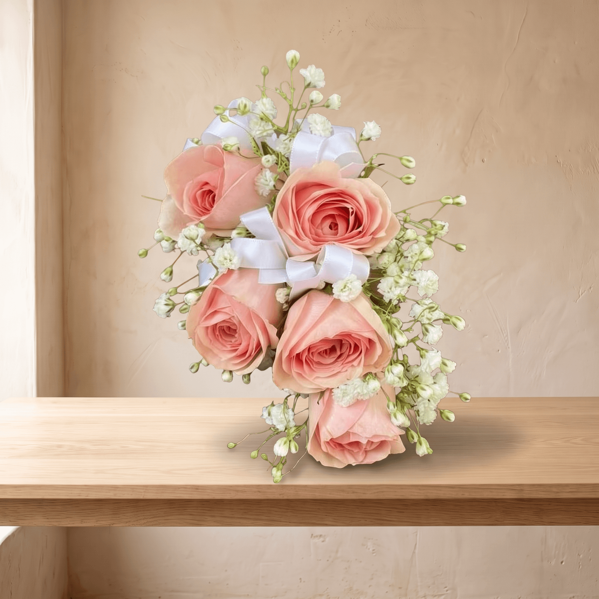 Corsage-pink and white