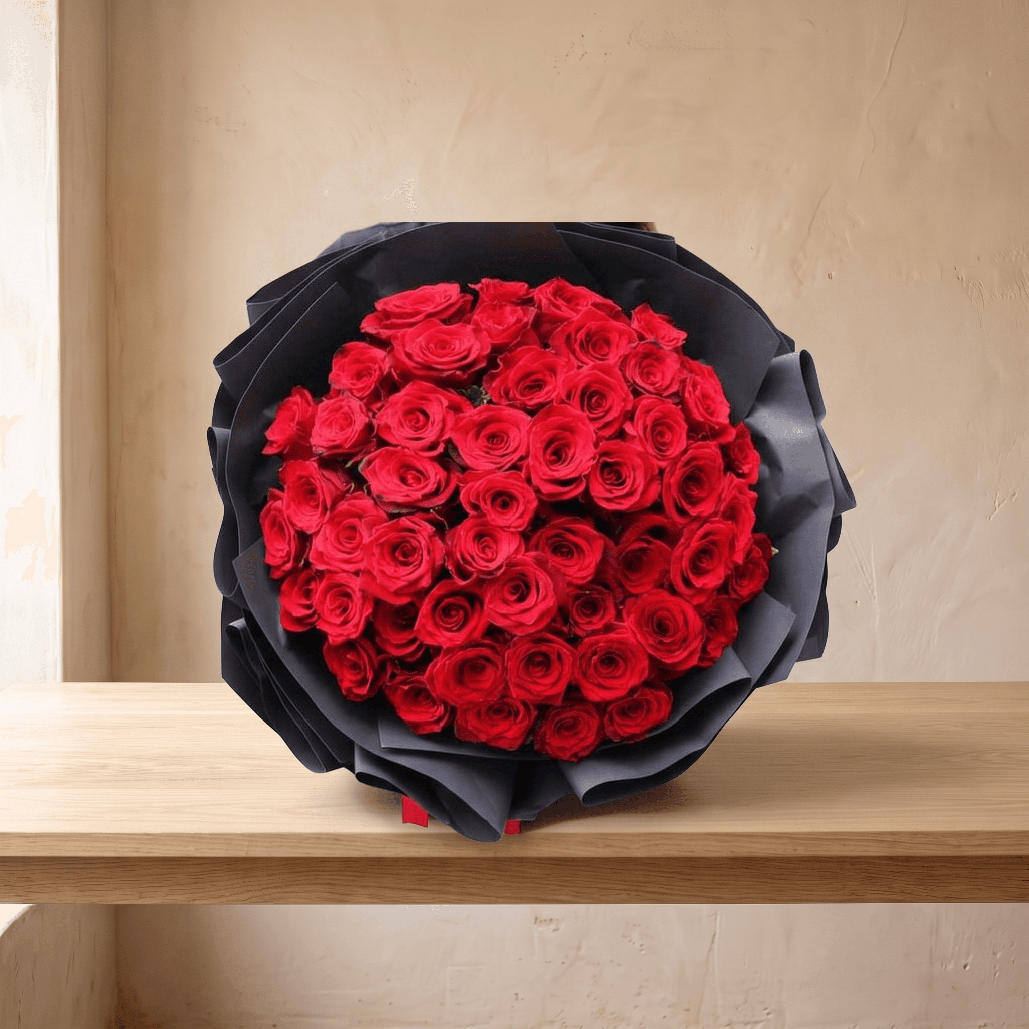 Luxury 50 Stem Red Roses Wrap