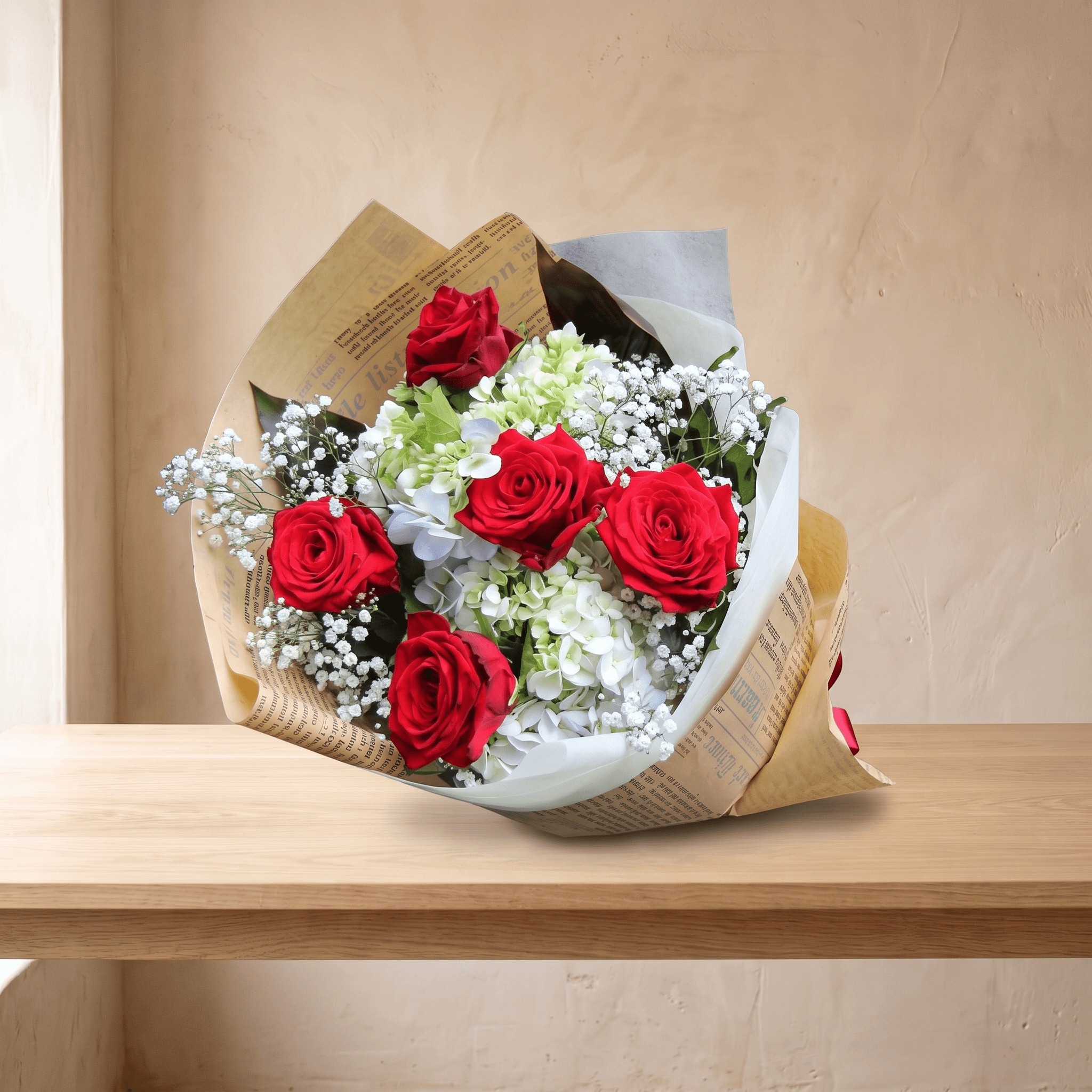Roses With Hydrangeas Wrap